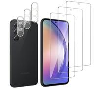 QZJinch 3+3 Piezas,Protector Pantalla para Samsung Galaxy S23 Plus,Bordes curvos 2.5D,Ultra Transparente,Antiarañazos, Antihuellas,Sin Burbujas, Dureza 9H