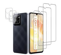 QZJinch 3+3 Piezas,Protector Pantalla para Vivo X80 Lite,Bordes curvos 2.5D,Ultra Transparente,Antiarañazos, Antihuellas,Sin Burbujas, Dureza 9H