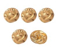 QZKJQDD 5 botones dorados, botones de aleación de zinc de forma irregular para reemplazo de botones perdidos en jeans, chaquetas, tejer, camisas, trajes, pantalones, botones para manualidades, botones