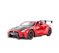 QZKUUELCA Maquetas De Coches 1:32 Scale Simulation Alloy Metal Diecast Car Model For Nissan GTR R35 Miniature Vehicle Desktop Decorations Coche Modelos A Escala De VehíCulos De Motor(Red)
