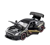 QZKUUELCA Maquetas De Coches Modelo A Escala 1:32 De Vehículo Aleación Metal Fundido A Presión para Nissan GTR R35 Decoración Recuerdo Simulada Coche Modelos A Escala De VehíCulos De Motor(Black)