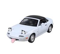 QZKUUELCA Maquetas De Coches Modelo De Coche De Metal Fundido A Presión A Escala 1:24 For Mazda MX5 Adornos Conmemorativos Coleccionables De Lujo Coche Modelos A Escala De VehíCulos De Motor(White)