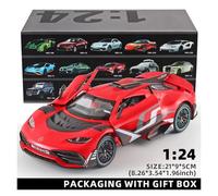 QZKUUELCA Maquetas De Coches Vehículo De Simulación A Escala 1:24 Aleación Fundida A Presión For Coleccionistas Modelos Coches For Benz One Coche Modelos A Escala De VehíCulos De Motor(Red)