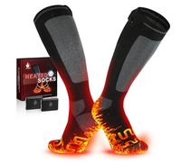 QZLGD Calcetines calefactables con porcentaje de lana, batería de 6000 mAh y gran superficie de calentamiento