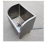 QZQJUILU Fregadero para fregona - Lavabo para fregona de Restaurante y Garaje - Drenaje antiobstrucción - con Ajuste - Acero Inoxidable(Silver 100x41x55cm)