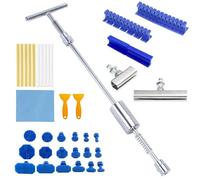 QZQUFJ 34 Piezas Kit Reparación Abolladuras Coche, Sacabollos Coche, Extractor de Abolladuras de Coche, para Reparar Abolladuras en el Coche, Saca Abolladuras Coche