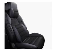 QZQXEMEDQ Coche Juego Fundas Asiento para Citroën para C3 XR 2015-2021 Funda Asiento Coche Cuero Juego Completo Interior Cojín Soporte Personalizado Protector(Black Pillow)