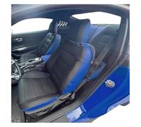 QZQXEMEDQ Coche Juego Fundas Asiento para Mustang 2015 2016 2017 2018 2019 2020 2021 2022 Funda Cojín Soporte Asiento Coche Personalizada Juego Completo Duradera(Black Blue)