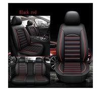 QZQXEMEDQ para Opel para Astra GH para Antara para Vectra BC para Zafira AB Funda Asiento Coche Cojines Protectores Estilo Cuero Coche Juego Fundas Asiento(Black Red 4pcs)