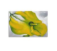 QZXV Póster artístico de Georgia O'Keeffe Yellow Calla - Lienzo decorativo para pared, sala de estar, dormitorio familiar, 40 x 60 cm, estilo sin marco