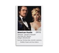 QZXV Póster de estrella de cine vintage American HUSTLE Póster decorativo de lienzo decorativo para pared, decoración moderna de dormitorio familiar, póster de 60 x 90 cm, estilo sin marco