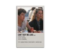 QZXV Póster de estrella de cine vintage con texto en inglés "Can't Buy Me Love" de 1987, póster decorativo de lienzo decorativo para pared, decoración moderna de dormitorio, póster de 60 x 90 cm