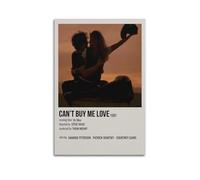 QZXV Póster de estrella de cine vintage con texto en inglés "Can't Buy Me Love", póster decorativo en lienzo para decoración de pared, decoración moderna de dormitorio, póster de 60 x 90 cm, estilo