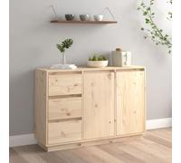 QZZCED Aparador de cocina para cocina, 111 x 34 x 75 cm, madera maciza de pino