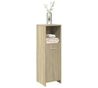 QZZCED Armario de Baño de Madera Contrachapada Color Roble 30x30x95 cm con 3 Compartimentos y 1 Puerta, Amplio Espacio de Almacenamiento para Artículos de Tocador, Superficie Lisa