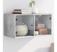 QZZCED Armario de Pared con Puertas de Vidrio y Estantes, Mueble de Almacenamiento para Libros y Decoración, Estantería Flotante Moderna para Organizar Herramientas u Objetos