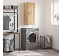 QZZCED Armario de Pared Madera ingeniería Roble Sonoma Armario de Pared con 3 Compartimentos, Estructura Robusta y Montaje Sencillo para Almacenaje Organizado 34,5x34x