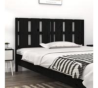 QZZCED Cabecero de cama negro 155,5 x 4 x 100 cm madera maciza de pino cabecero para dormitorio de hotel, cabecero de estudio, para dormitorio, segundo dormitorio, hotel