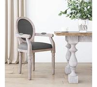 QZZCED Elegante Silla de Comedor con Estilo Francés, Tela Transpirable y Duradera, Marco de Madera Estable, Asiento y Respaldo Acolchados, Patas Talladas, Ideal para