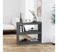 QZZCED Estantería de Madera de Pino Maciza con 2 Compartimentos Espaciosos, Mueble Librería Multiusos para Libros, Revistas y Decoración, Ideal como Divisor de