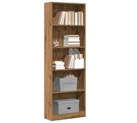 QZZCED Estantería de roble Artisan, estantería decorativa para salón, 60 x 24 x 176 cm, material de madera