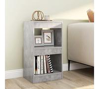 QZZCED Estantería Divisor de Ambientes Gris Hormigón 40x30x72 cm Mueble Librería Multiusos con Estructura Robusta y Fácil Limpieza para Organizar Libros Revistas DVD y Artículos