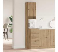 QZZCED Gabinete de Cocina con Cajón Roble Artisan Madera Contrachapada Armario Moderno Funcional Almacenamiento Inteligente Estantes de Madera Puertas con Bisagras Pomo Mate