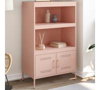 QZZCED Highboard Rosa Salón Muebles para pasillo Dormitorio 68 x 39 x 113 cm Acero