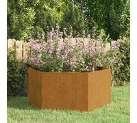 QZZCED Jardinera Elevada de Acero Corten para Exteriores, Macetero Resistente a la Intemperie para Jardín, Balcón o Patio, Estructura Robusta y Decorativa para