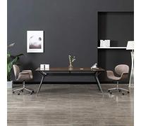 QZZCED Juego de 2 Sillas Giratorias de Comedor con Tapizado Suave y Base Metálica, Ajuste de Altura Neumático y Diseño Ergonómico para Sala, Oficina o Dormitorio