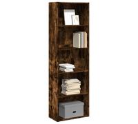 QZZCED Librería de roble ahumado multifuncional para salón, 60 x 30 x 189 cm, material de madera