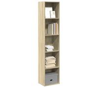 QZZCED Librería Sonoma Roble Multifuncional Estantería para Oficina 40x30x189cm Madera