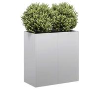 QZZCED Macetero Elevado de Acero Galvanizado para Plantas y Verduras, Jardinera Grande sin Fondo con Drenaje para Exteriores, Balcón y Patio, Estructura Estable y