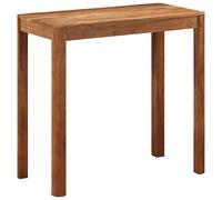 QZZCED Mesa de Bar Alta de Madera de Acacia Maciza con Acabado Miel, Mesa de Centro Vintage y Resistente para Decoración de Hogar, Mueble de Comedor Duradero con Superficie Lacada