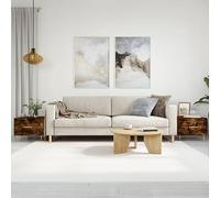 QZZCED Mesa de Centro 2 uds Madera ingeniería Roble Ahumado Mesa de Centro con Cajón, Estilo Elegante y Almacenaje Amplio para Sala 50x50x40cm