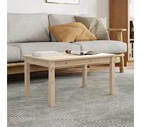 QZZCED Mesa de Centro de Madera de Pino Maciza con Estructura Estable y Superficie Resistente, Diseño Minimalista para Sala de Estar o Comedor, Mesa Auxiliar Rústica con Manual