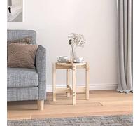 QZZCED Mesa de Centro de Madera de Pino Maciza con Estructura Robusta y Superficie Práctica para Sala de Estar, Mesa Auxiliar Rústica para Decoración del Hogar