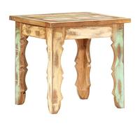 QZZCED Mesa de Centro de Madera Maciza reciclada Mesa de Centro Antigua de Madera Reciclada - Mueble Único con Estilo Vintage y Artesanía Hecha a Mano 40x40x40 cm