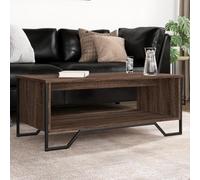 QZZCED Mesa de centro marrón con aspecto de roble para dormitorio, 100 x 51 x 40 cm, material de madera