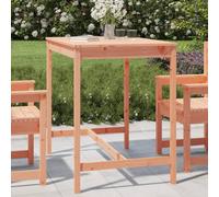 QZZCED Mesa de jardín de 121 x 82,5 x 110 cm, madera maciza de abeto Douglas, mesa de patio, mesa de exterior, jardín, salón, balcón, mesa de comedor para jardines, terrazas, balcones