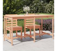 QZZCED Mesa de jardín de 203,5 x 90 x 110 cm, madera maciza de abeto Douglas, mesa de jardín, mesa de patio, balcón, mesa de comedor al aire libre para jardines, terrazas, balcones