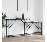 QZZCED Mesas Consola Apilables de Madera Contraplacada con Estructura Metálica, Juego de 3 Mesas Nido para Entrada o Salón, Superficie Resistente y Diseño Apilable para Espacio