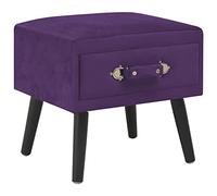 QZZCED Mesita de noche morada oscura mueble de noche para dormitorio 40 x 35 x 40 terciopelo