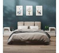 QZZCED Mesitas de Noche 2 uds Madera Maciza de Pino Blanco Mesita de Noche con Cajón de Madera Maciza y Almacenamiento Práctico 60x34x51 cm