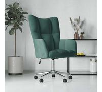 QZZCED Silla de relajación de Terciopelo Verde Oscuro Sillón Relax Moderno con Mecanismo de Elevación y Ajuste de Altura