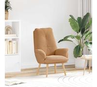 QZZCED Silla Relax Beige Sillón Moderno de Tela Ergonómico para Sala y Dormitorio con Estructura Resistente 69 x 74 x 93 cm Tela