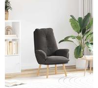 QZZCED Silla Relax Gris Oscuro Sillón Moderno de Tela Ergonómico para Sala y Dormitorio con Estructura Resistente 69 x 74 x 93 cm Tela