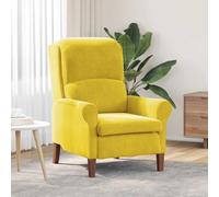 QZZCED sillón Amarillo Sillón Moderno de Terciopelo con Acolchado de Espuma y Estructura Resistente para Sala de Estar 76 x 94 x 102 cm Terciopelo