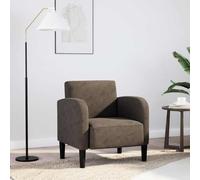 QZZCED Sillón con reposabrazos, gris oscuro, silla de espera, silla de salón, para oficina, salón, 54 cm, piel sintética