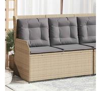 QZZCED Sillón de Jardín Reclinable con Cojines Acolchados, Ratán Sintético y Estructura de Acero, Respaldo Ajustable y Reposapiés, Fundas Desenfundables Lavables, Mueble Exterior